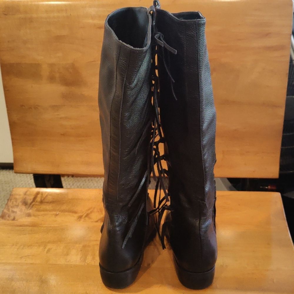 Matisse Ramsey size 9 black fringed riding boots - Picture 4 of 12